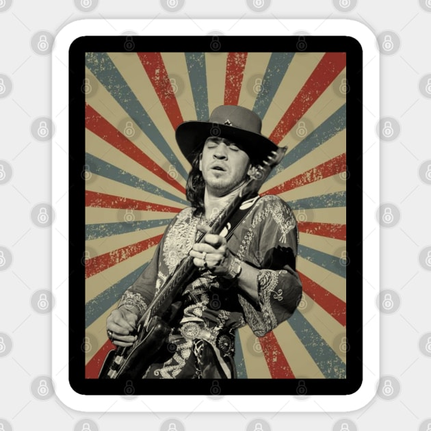 Stevie Ray Vaughan Sticker by LivingCapital 